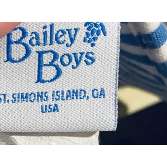 Bailey Boys Dress Womens 2T Blue Striped Embroidered Dog Ruffle Sleeveless - Picture 5 of 6